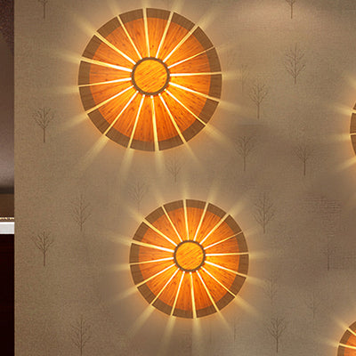 Delira Wandlamp Hout Rond Modern