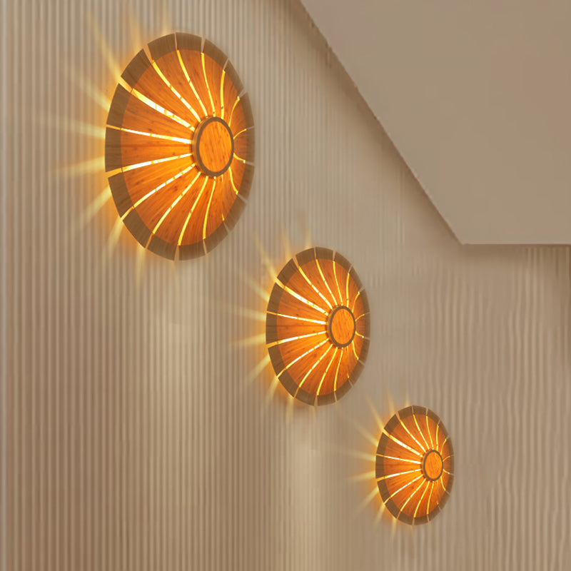 Delira Wandlamp Hout Rond Modern