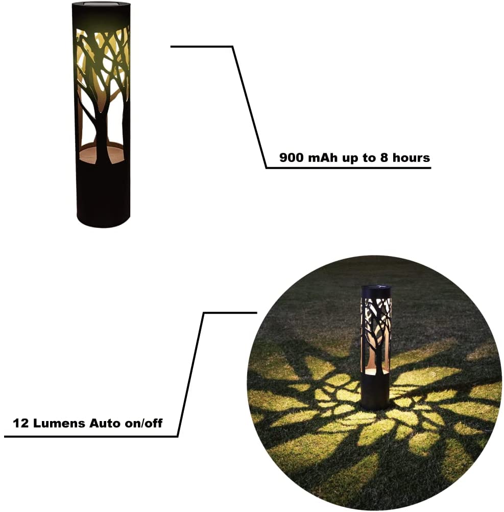 Delira Solar Padverlichting Set van 2 Bronskleurige Tuinlampen