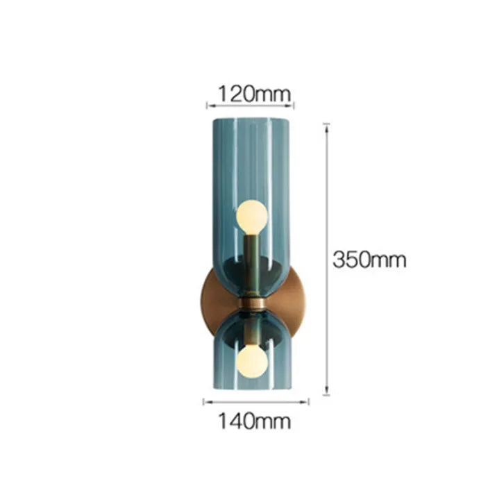 Delira Wandlamp Dubbele Glaslamp Design