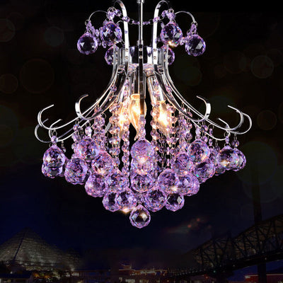 Delira Plafondlamp Kristal Druppel Rood Paars