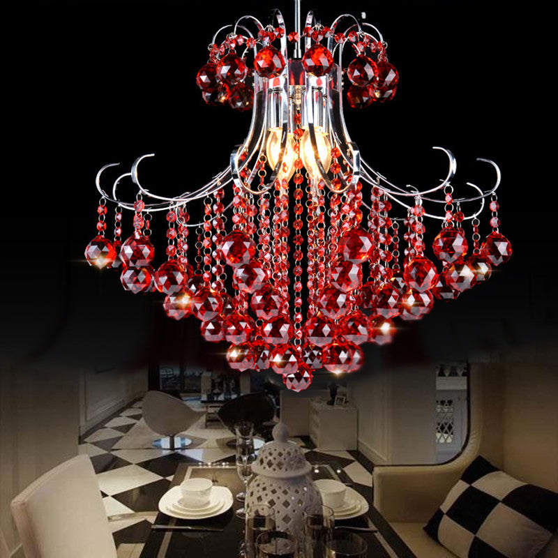 Delira Plafondlamp Kristal Druppel Rood Paars