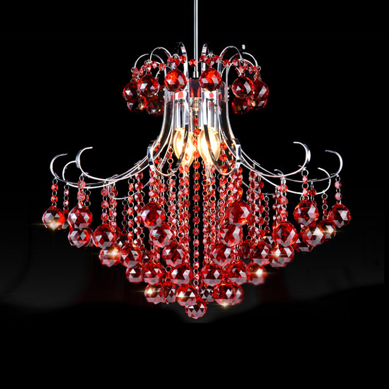 Delira Plafondlamp Kristal Druppel Rood Paars