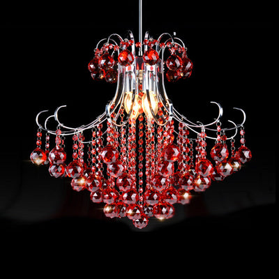 Delira Plafondlamp Kristal Druppel Rood Paars