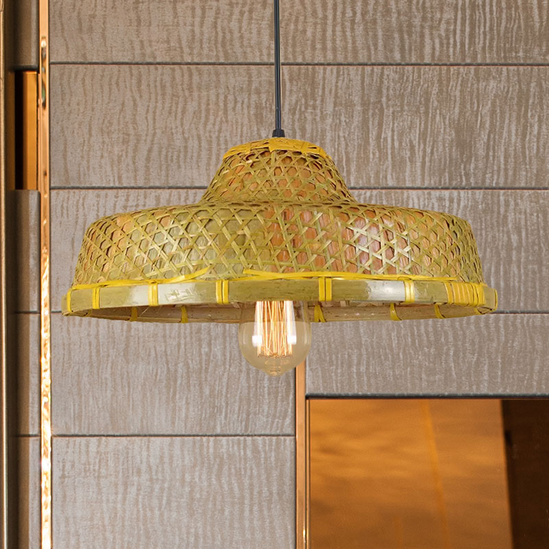 Delira Hanglamp Rotan Hoedvorm Beige