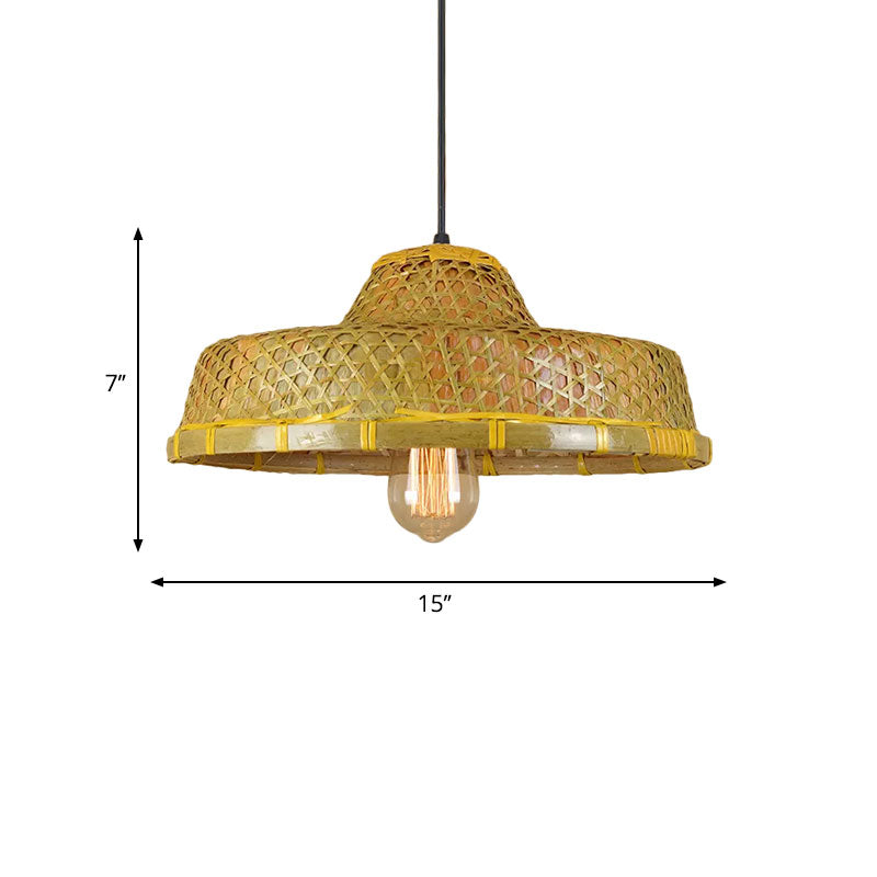 Delira Hanglamp Rotan Hoedvorm Beige