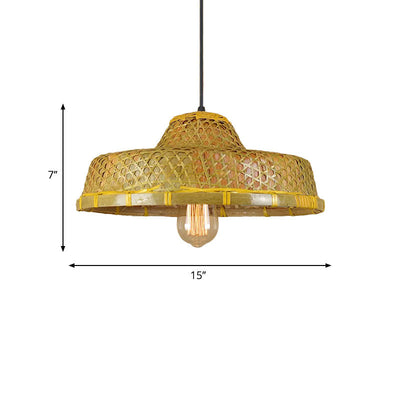 Delira Hanglamp Rotan Hoedvorm Beige