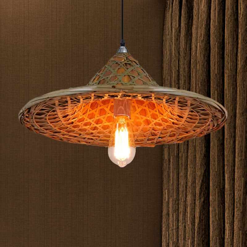 Delira Hanglamp Rotan Hoedvorm Beige