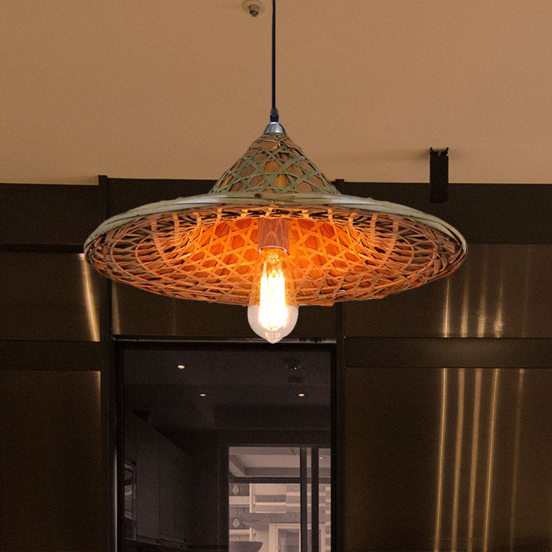 Delira Hanglamp Rotan Hoedvorm Beige