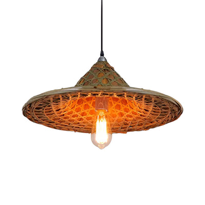 Delira Hanglamp Rotan Hoedvorm Beige