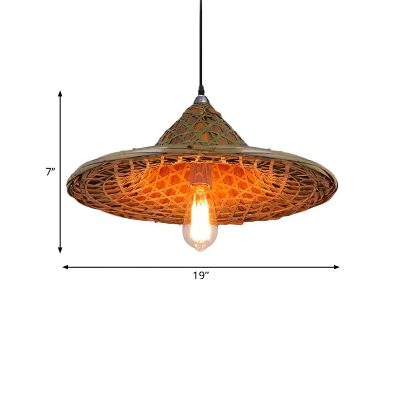 Delira Hanglamp Rotan Hoedvorm Beige
