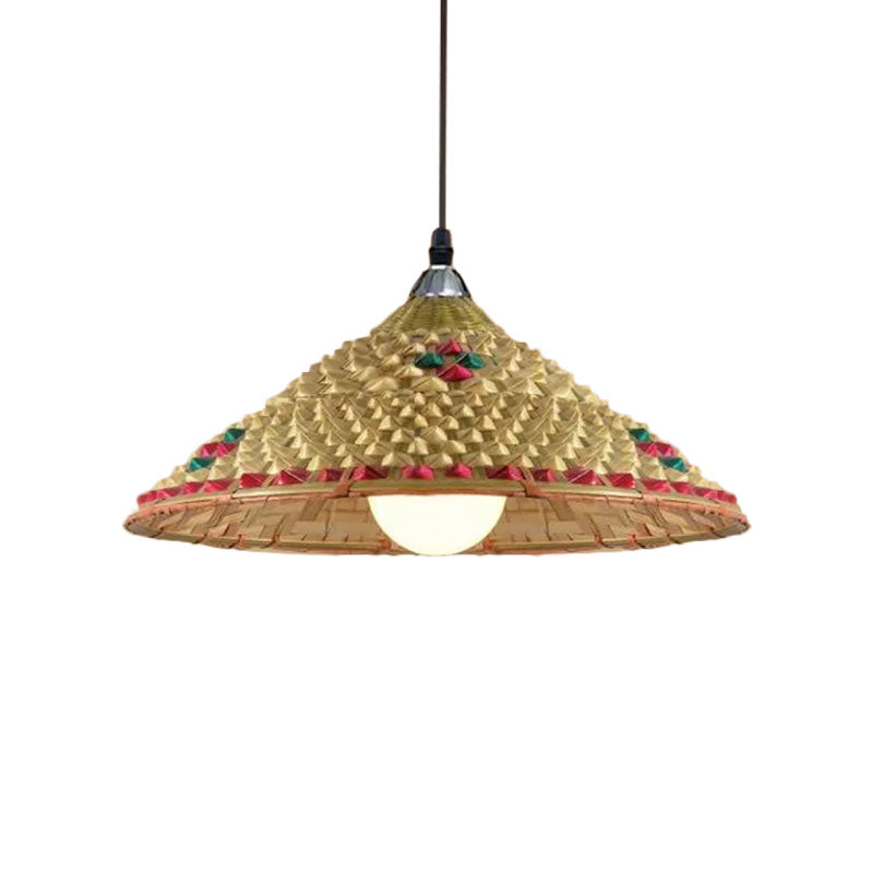 Delira Hanglamp Rotan Hoedvorm Beige