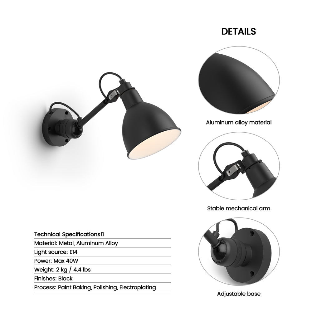 Delira Wandlamp Verstelbaar Industrieel Design