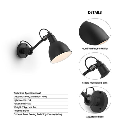 Delira Wandlamp Verstelbaar Industrieel Design