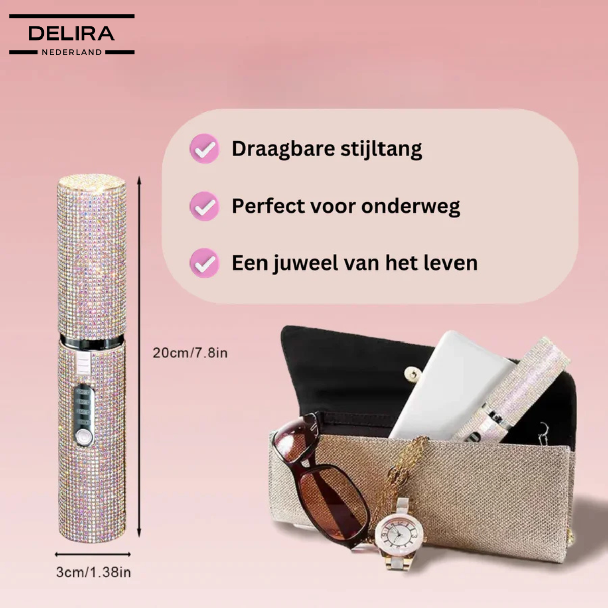 ShinyPro™ – Draadloze mini-stijltang voor moeiteloos steil & glanzend haar, altijd en overal