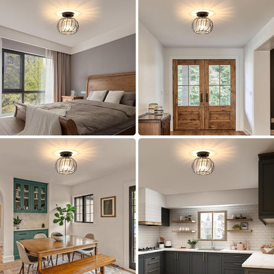 Delira Plafondlamp Glas Zwart Minimalistisch