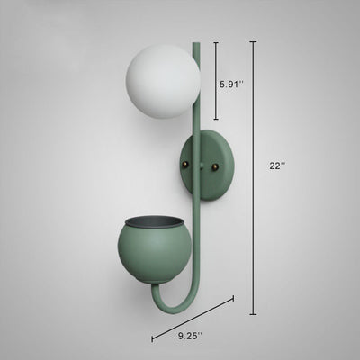 Delira Wandlamp Sphere met Opbergvak