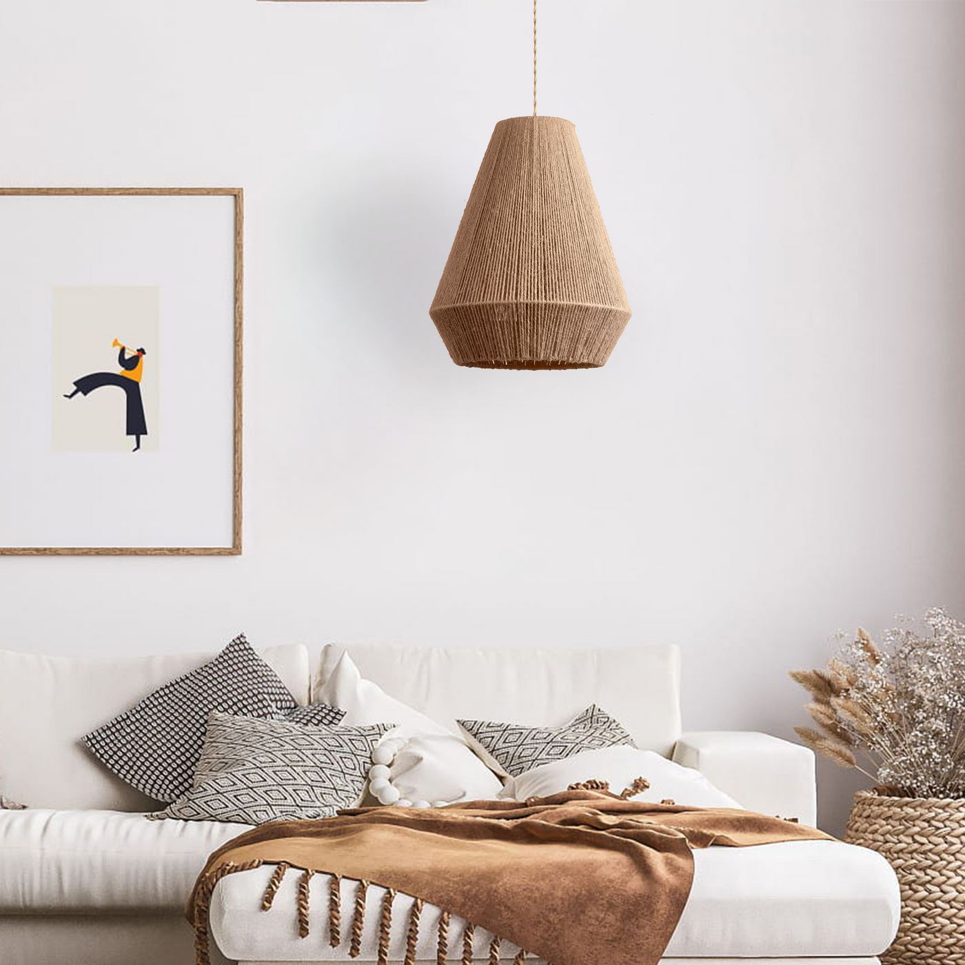 Delira Hanglamp Touw Natuurlijke Look