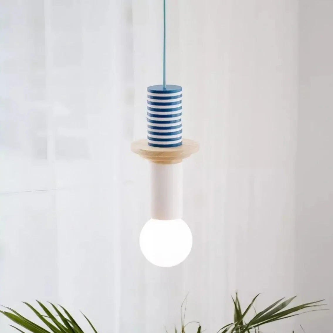 Delira Hanglamp Hout Geometrisch Multicolor