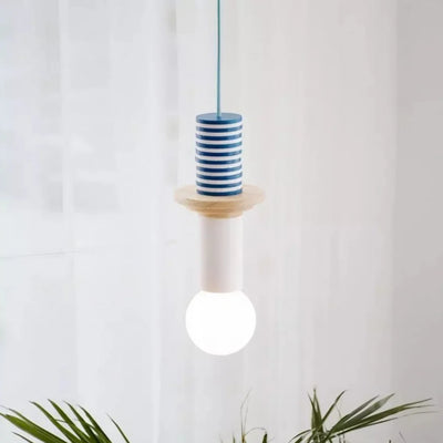 Delira Hanglamp Hout Geometrisch Multicolor