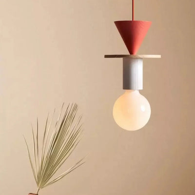 Delira Hanglamp Hout Geometrisch Multicolor