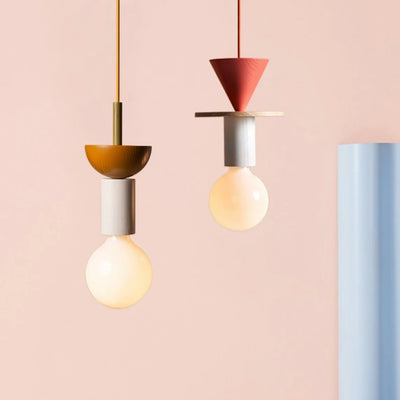 Delira Hanglamp Hout Geometrisch Multicolor