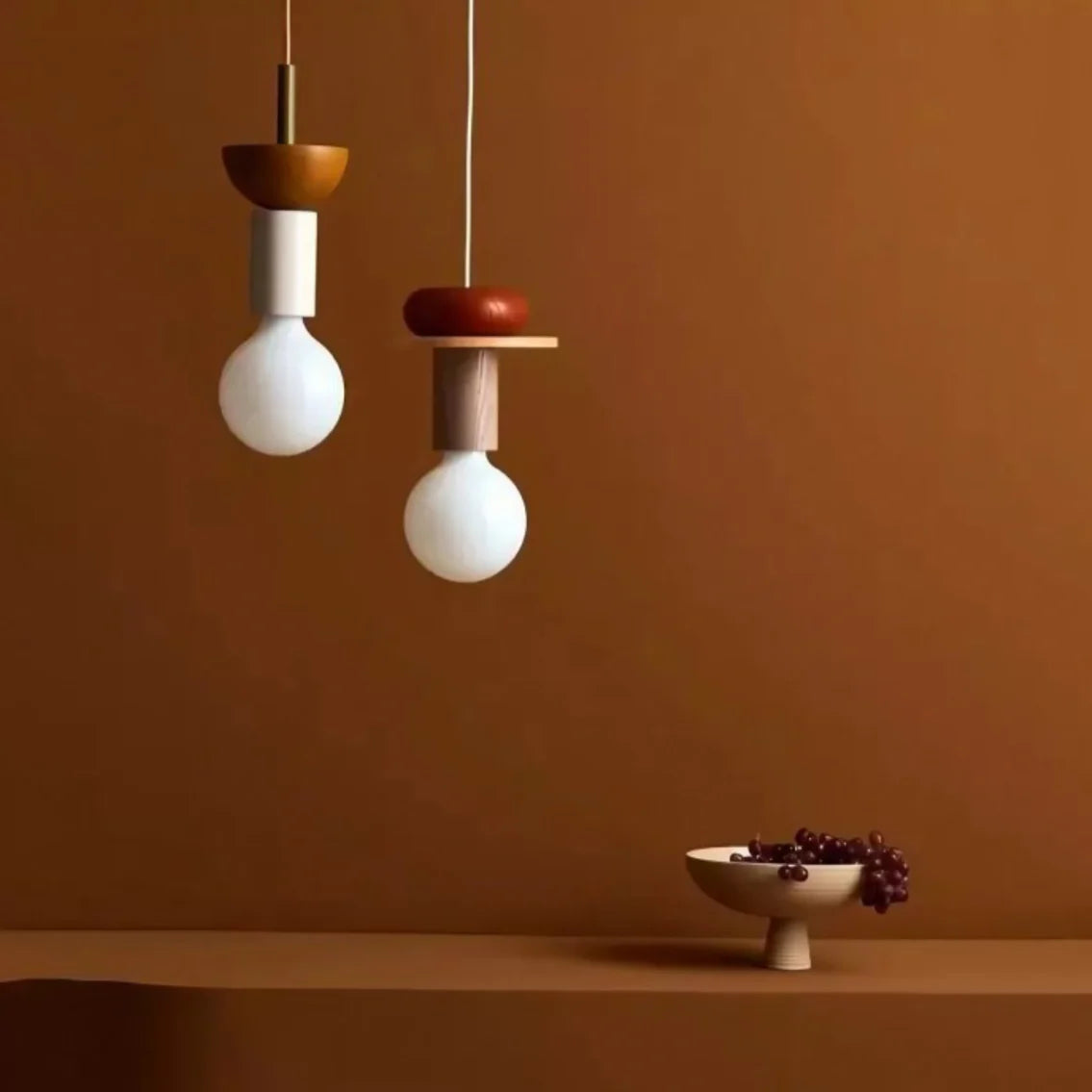 Delira Hanglamp Hout Geometrisch Multicolor