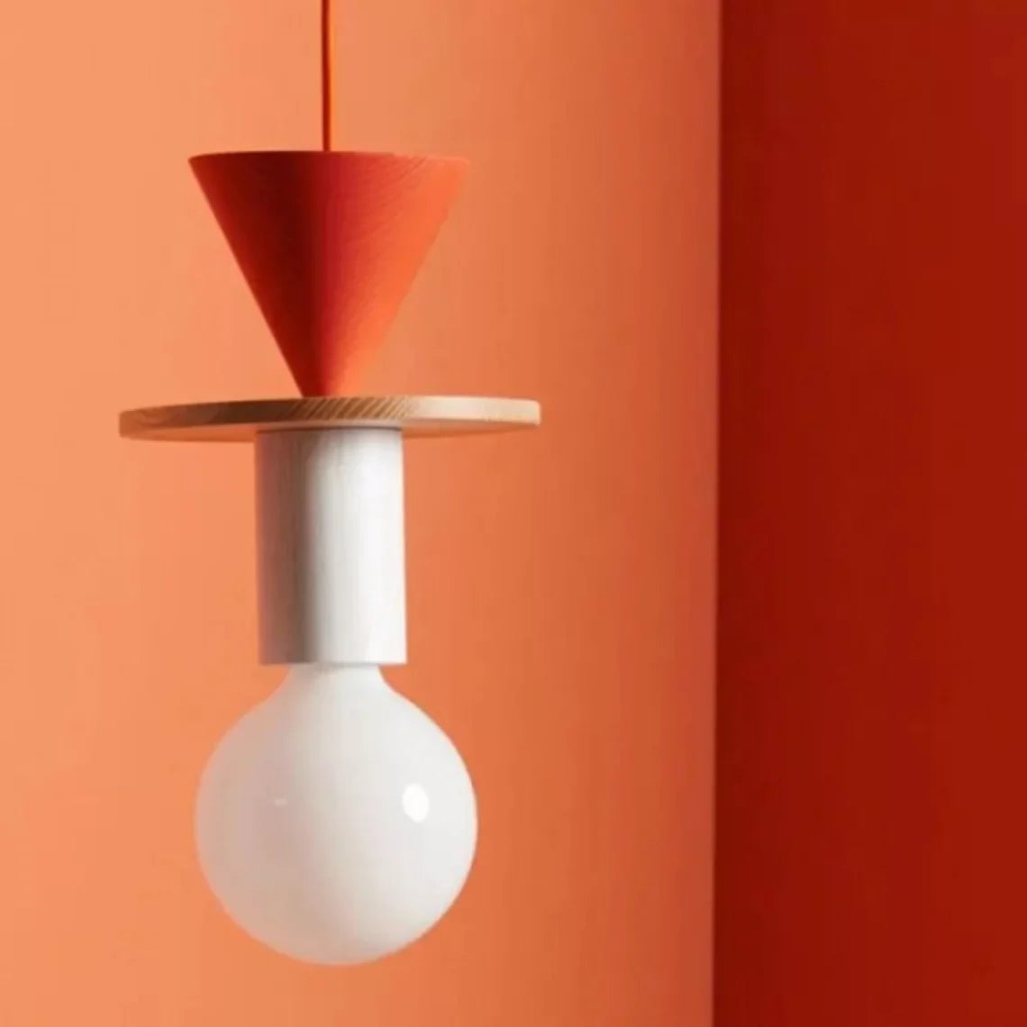 Delira Hanglamp Hout Geometrisch Multicolor