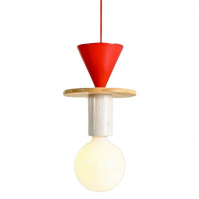 Delira Hanglamp Hout Geometrisch Multicolor