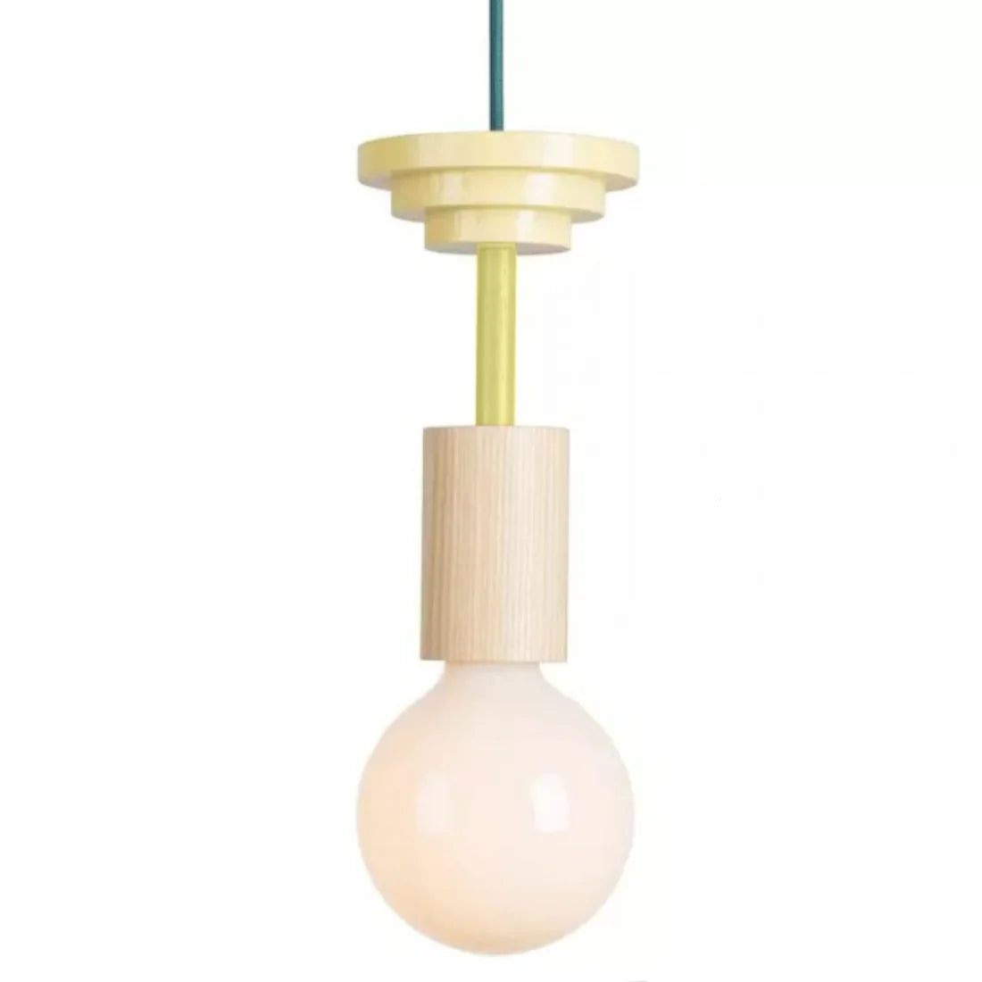 Delira Hanglamp Hout Geometrisch Multicolor