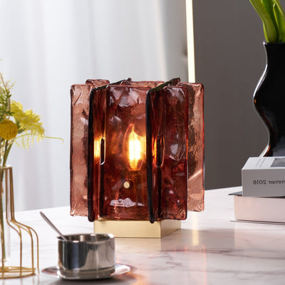 Delira Tafellamp Met Amberkleurig Glas