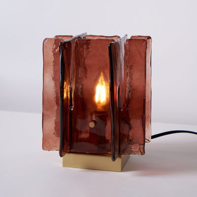 Delira Tafellamp Met Amberkleurig Glas