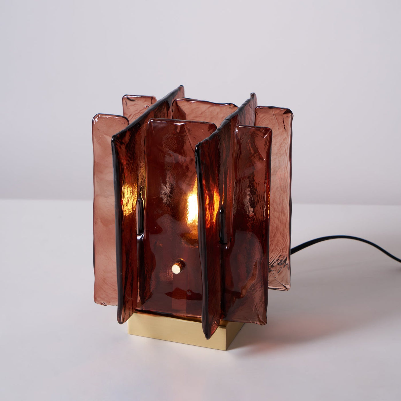 Delira Tafellamp Met Amberkleurig Glas