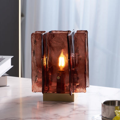Delira Tafellamp Met Amberkleurig Glas
