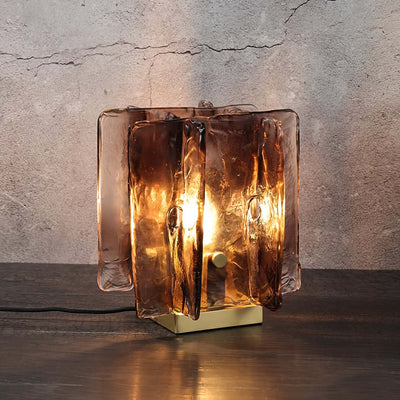 Delira Tafellamp Met Amberkleurig Glas