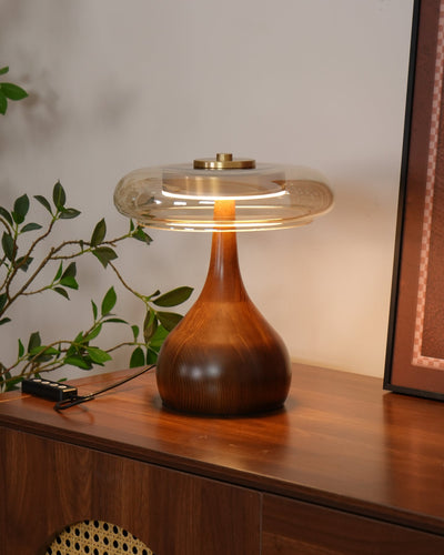 Delira Tafellamp Glas Met Warme Gloed