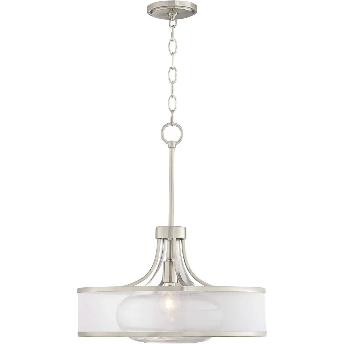 Delira Hanglamp Stoffen Glas Drum