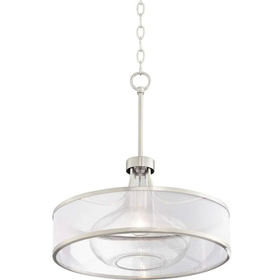 Delira Hanglamp Stoffen Glas Drum