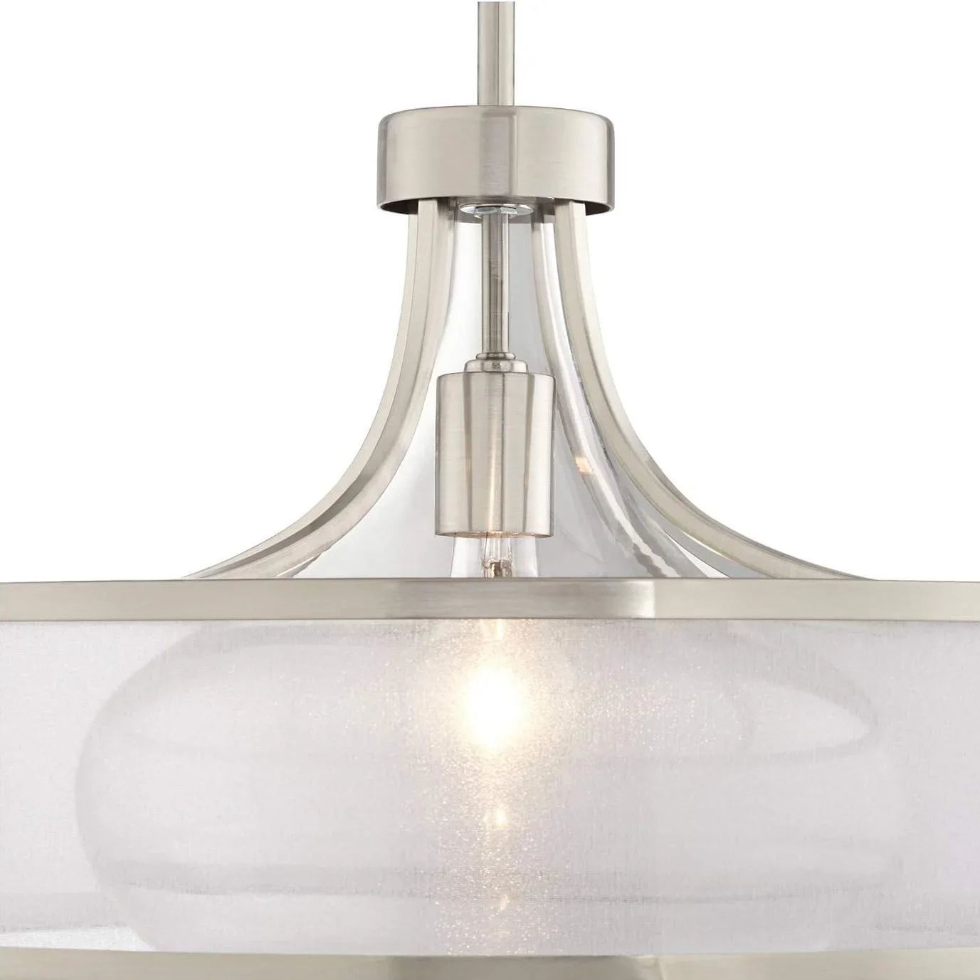 Delira Hanglamp Stoffen Glas Drum