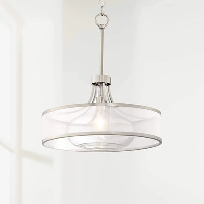 Delira Hanglamp Stoffen Glas Drum