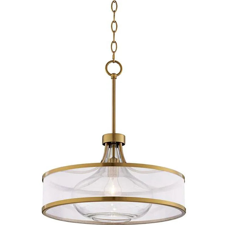 Delira Hanglamp Stoffen Glas Drum