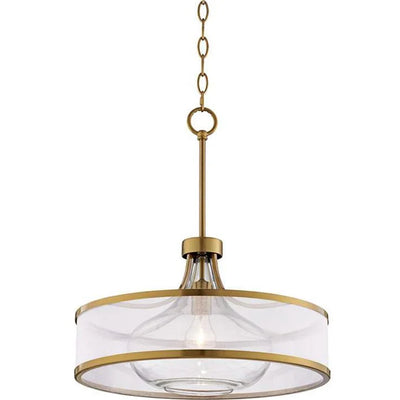 Delira Hanglamp Stoffen Glas Drum