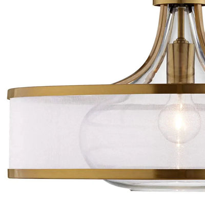 Delira Hanglamp Stoffen Glas Drum