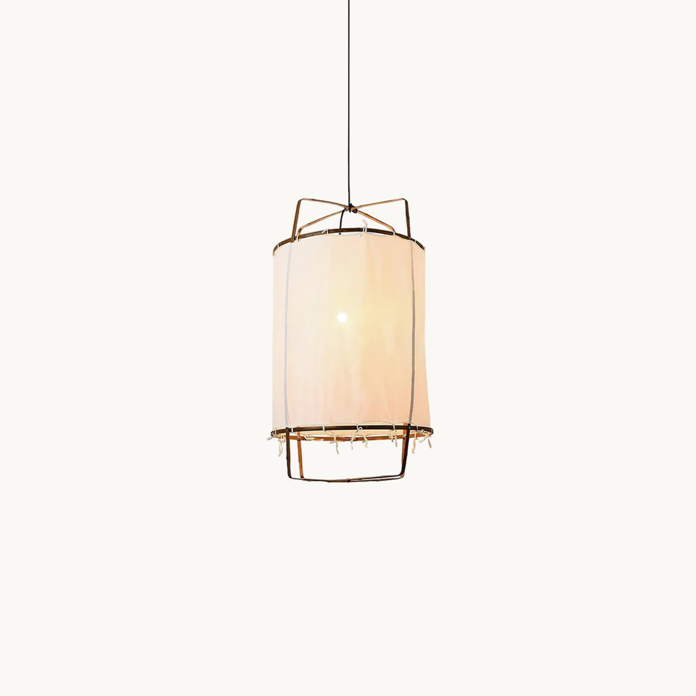Delira Hanglamp Bamboe Met Katoenen Kap