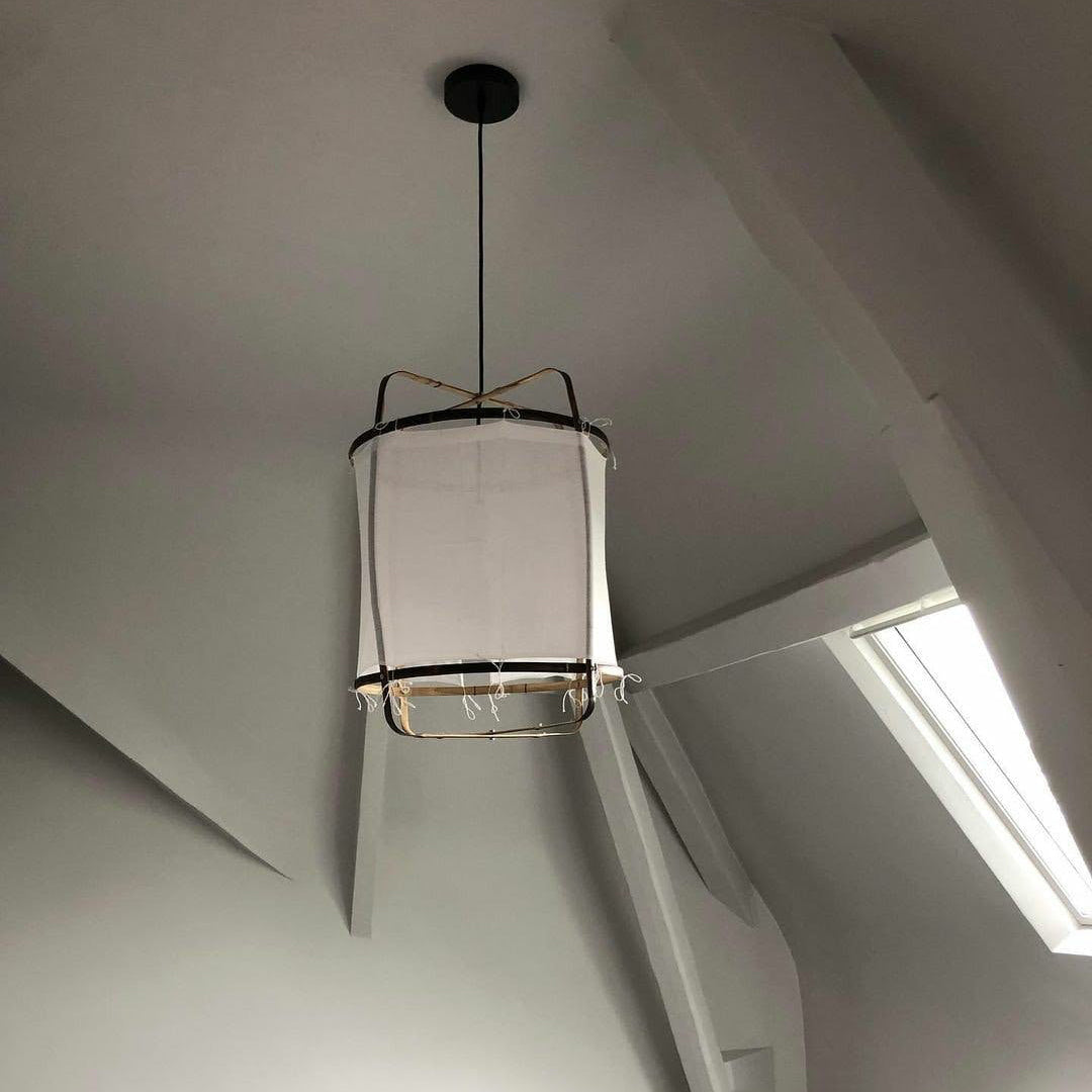 Delira Hanglamp Bamboe Met Katoenen Kap
