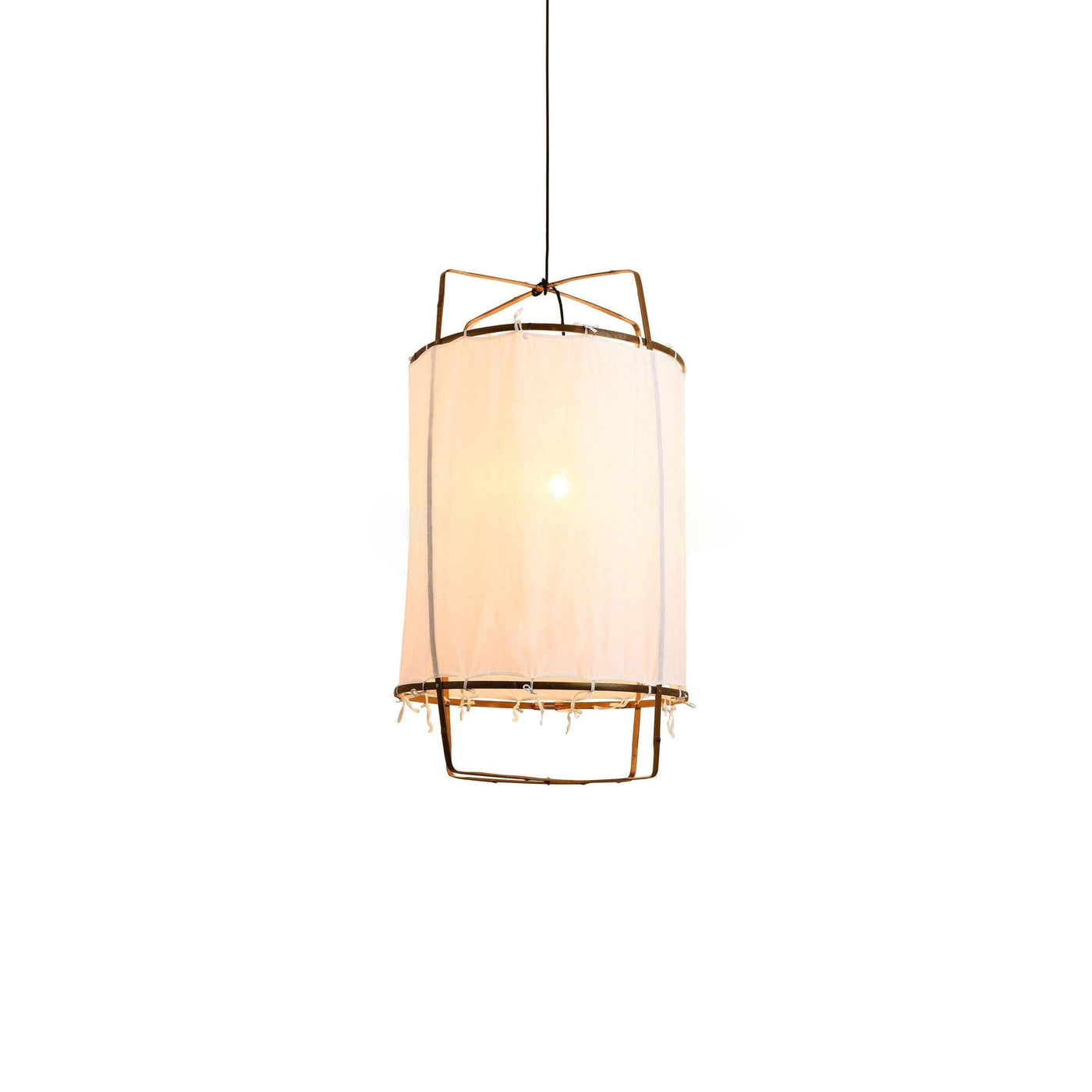 Delira Hanglamp Bamboe Met Katoenen Kap