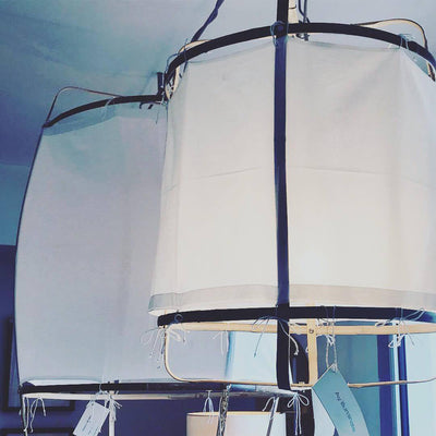 Delira Hanglamp Bamboe Met Katoenen Kap