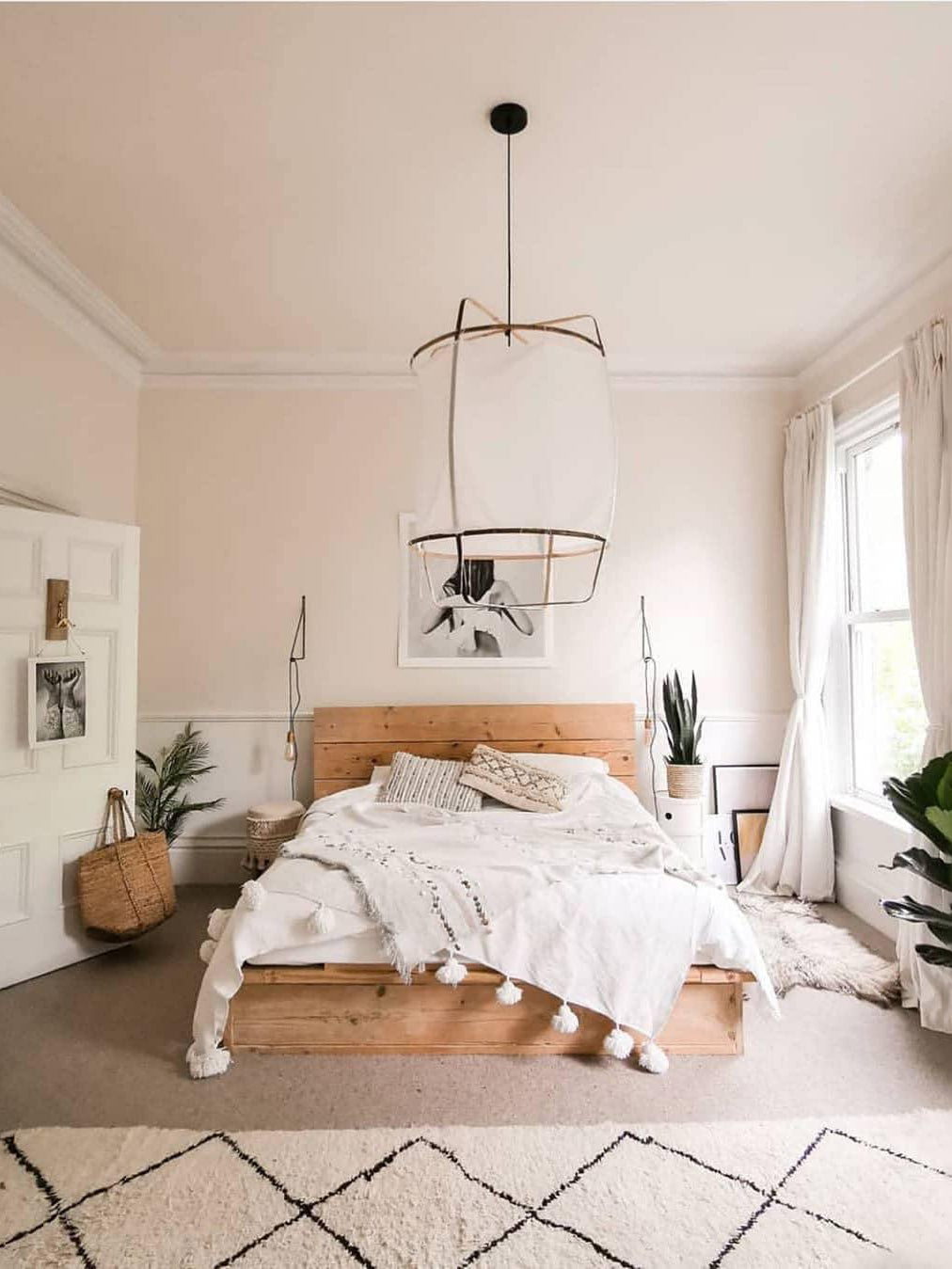 Delira Hanglamp Bamboe Met Katoenen Kap