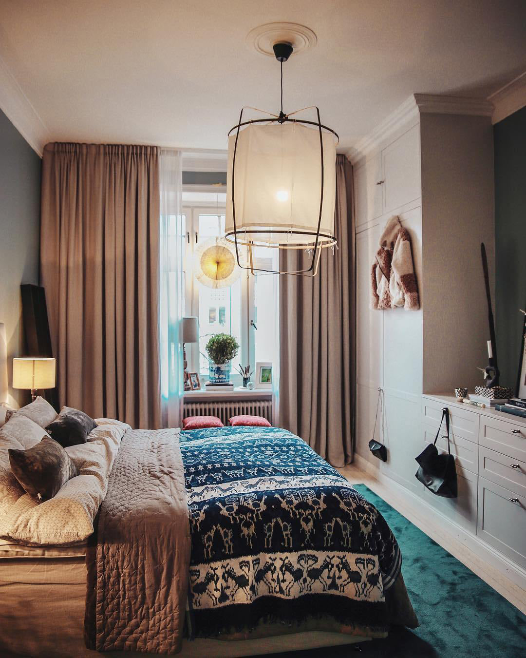 Delira Hanglamp Bamboe Met Katoenen Kap