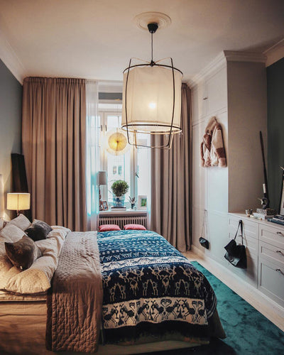 Delira Hanglamp Bamboe Met Katoenen Kap